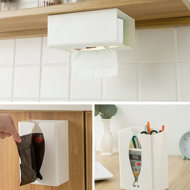 2PCS Perforated Plastic Tissue Box For Wall Hanging In Kitchen And Bathroom Colors And Styles Are Shipped Randomly