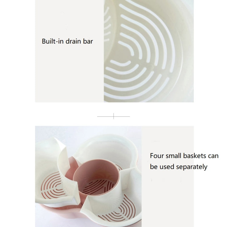 Triangle Hot Pot Platter Drain Basket Double Plastic Fruit Plate Fruit Basket Household Storage Basket