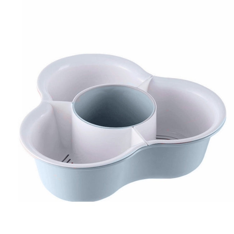 Triangle Hot Pot Platter Drain Basket Double Plastic Fruit Plate Fruit Basket Household Storage Basket