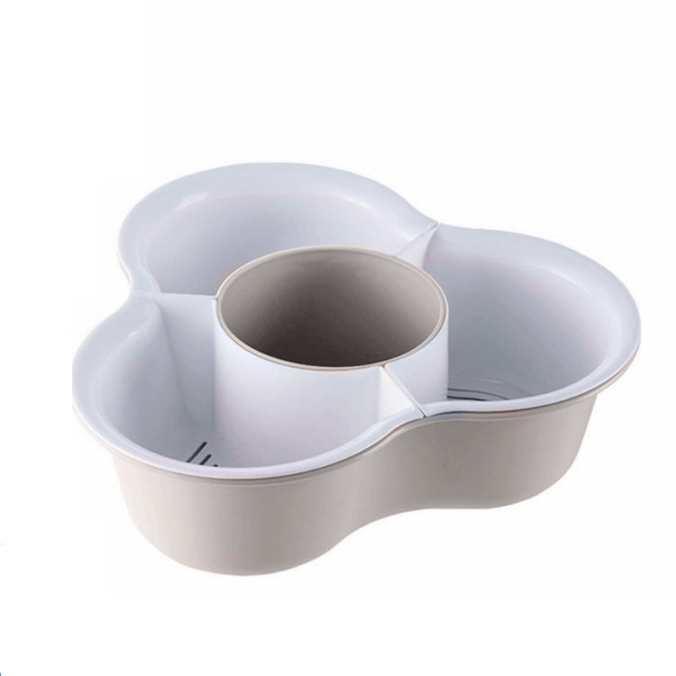 Triangle Hot Pot Platter Drain Basket Double Plastic Fruit Plate Fruit Basket Household Storage Basket