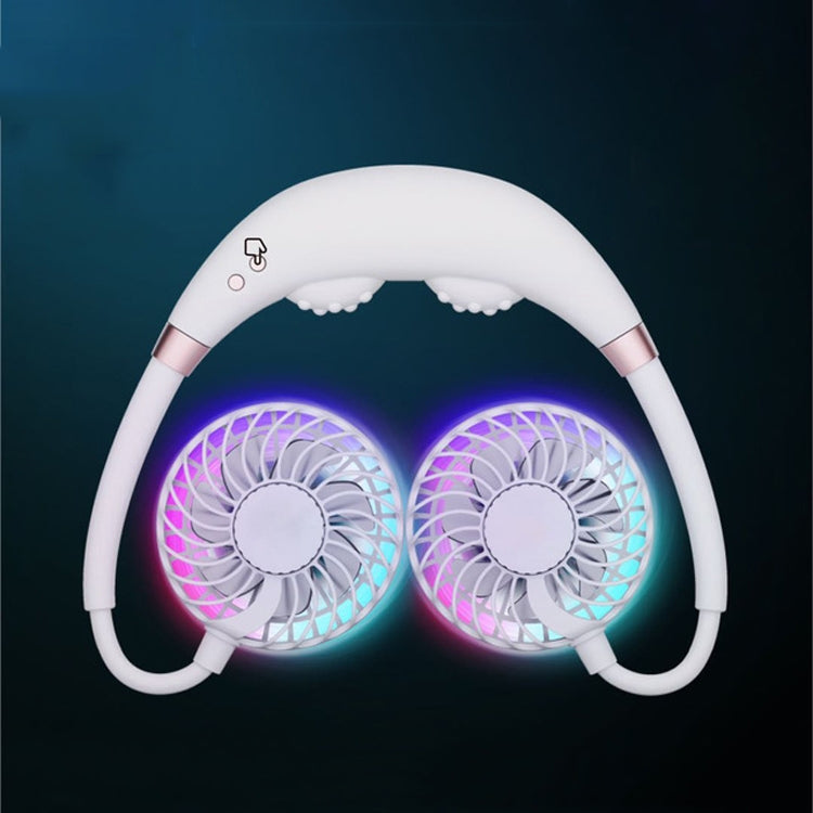 Lazy Portable Folding Massage Sports Mini Hanging Neck USB Charging Fan
