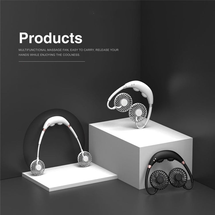 Lazy Portable Folding Massage Sports Mini Hanging Neck USB Charging Fan