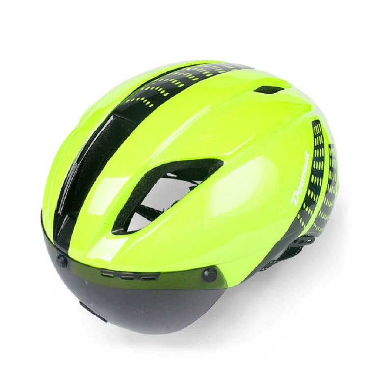 Deemount Oriding Bicycle Helmet Integrated Goggles Helmet, Size:One Size