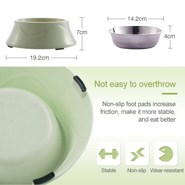 Pet Food Bowl Stainless Steel Dog Cat Dual-use Bowl