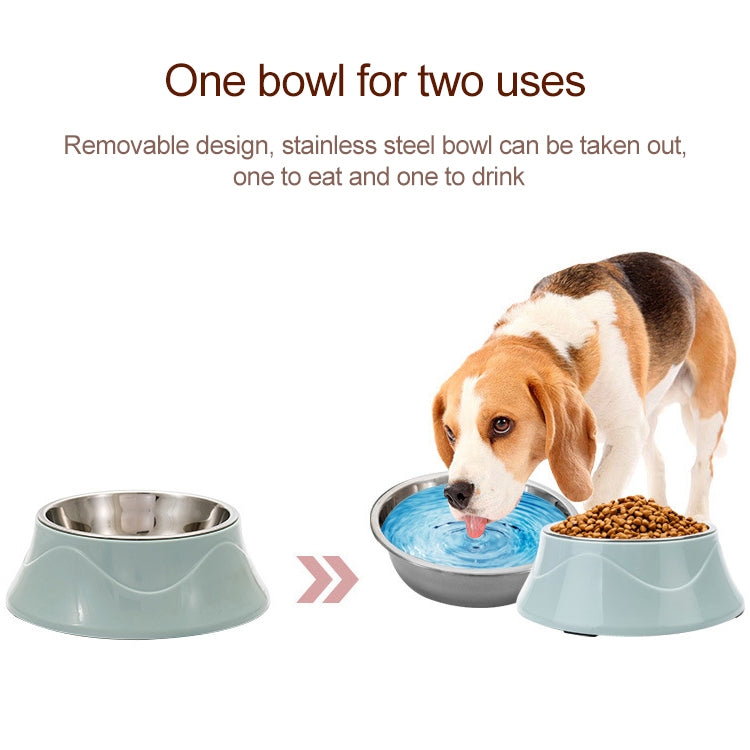Pet Food Bowl Stainless Steel Dog Cat Dual-use Bowl