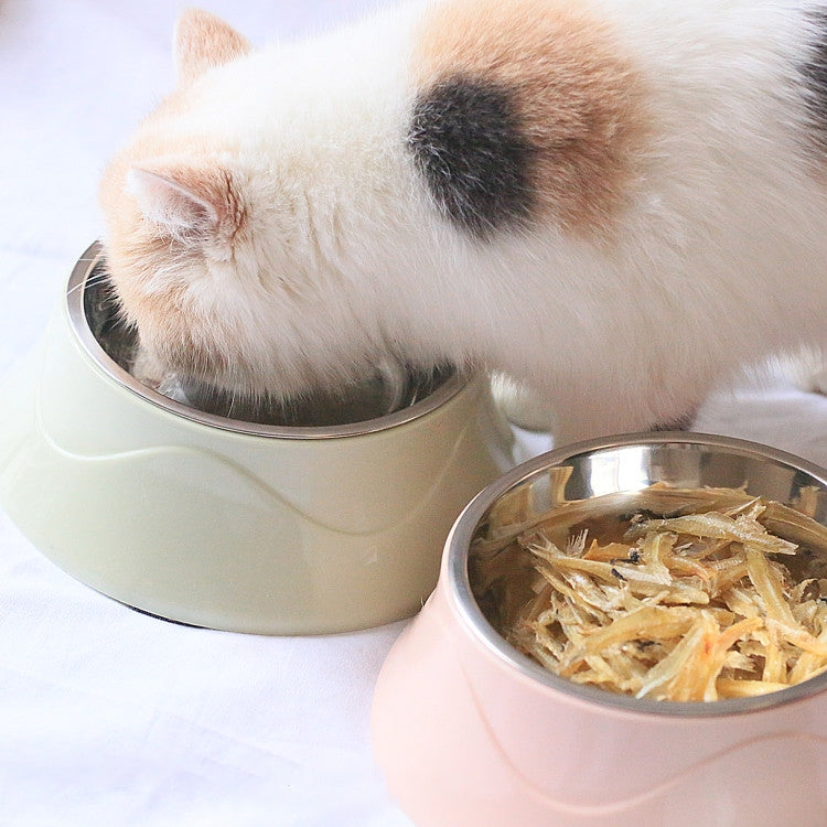 Pet Food Bowl Stainless Steel Dog Cat Dual-use Bowl