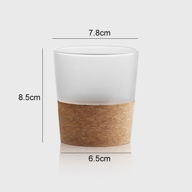 Transparent Glass Cork Sleeve Water Cup, Style:Frosted Glass