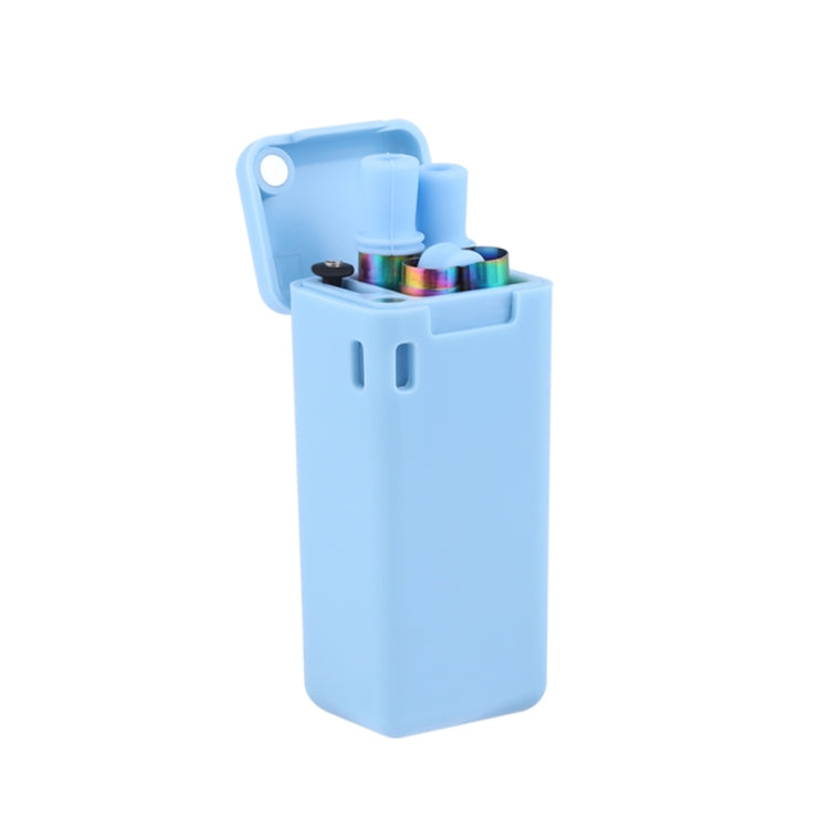 Portable Foldable Collapsible Reusable Dazzling Colors Stainless Steel Drinking Straw Outdoor Household Drinking Tool Set