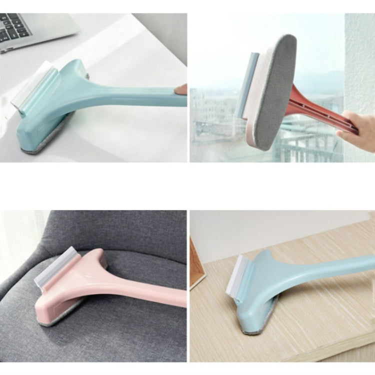 3 PCS Disassembly-free Scrubbing Screen Brushes 2-in-1 Glass Scraper Household Dust Cleaning Brush Random Color