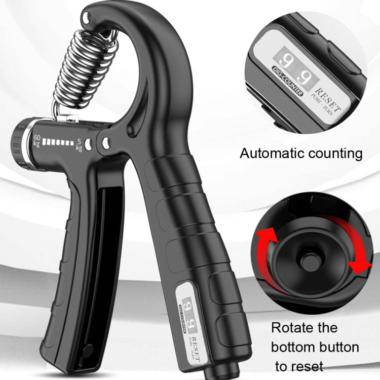2 PCS 5-60kg Adjustable Mechanical Counting Gripper Finger Strength Training Device
