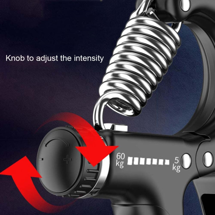 2 PCS 5-60kg Adjustable Mechanical Counting Gripper Finger Strength Training Device