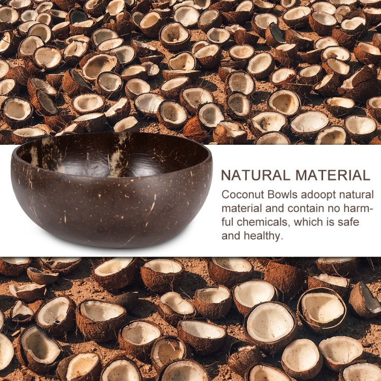 Natural Raw Coconut Shell Bowl Craft Dessert Fruit Salad Coconut Shell Bowl