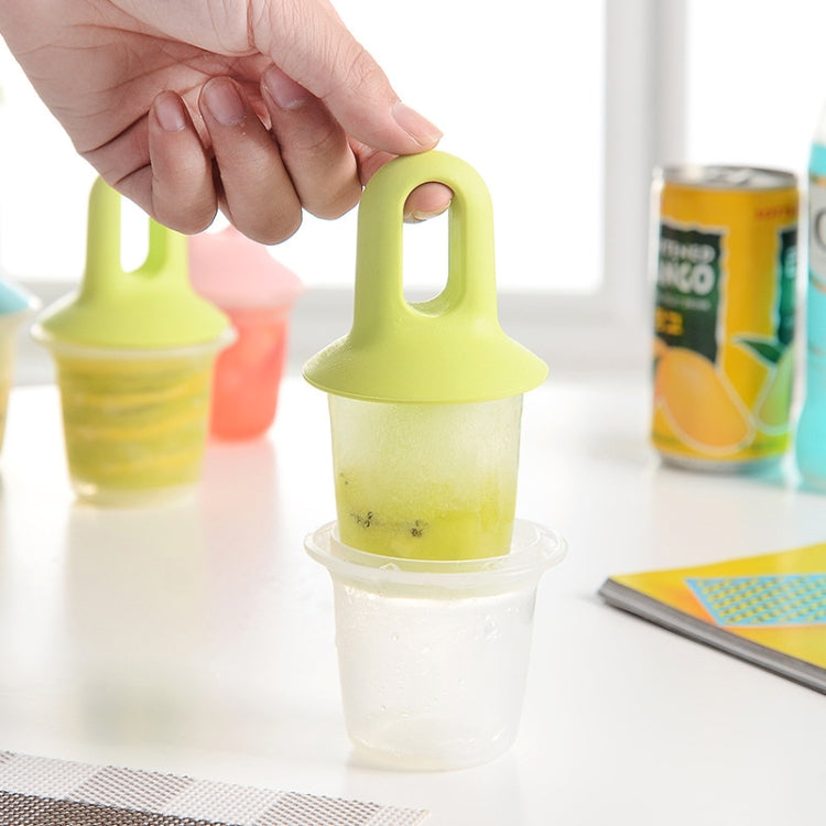 2 PCS Summer Home Convenient Candy Color DIY Popsicle Ice Cream Mold  with Handle & Lid(Green)