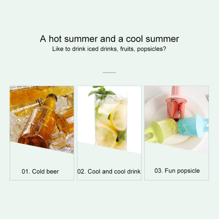 2 PCS Summer Home Convenient Candy Color DIY Popsicle Ice Cream Mold  with Handle & Lid(Green)