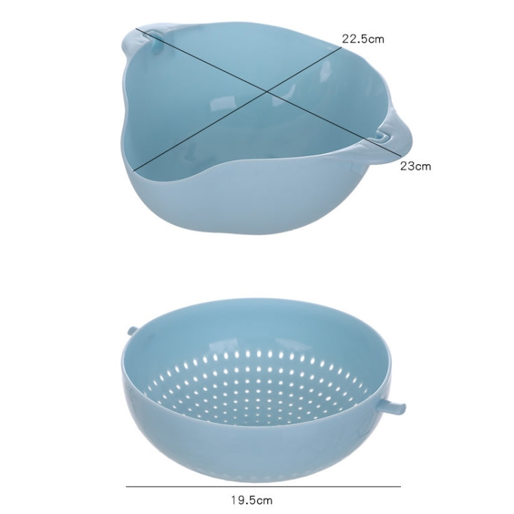 5 PCS Multifunctional Reversible Kitchen Fruit and Vegetable Basket Plastic Double-layer Drain Basket(Pink)