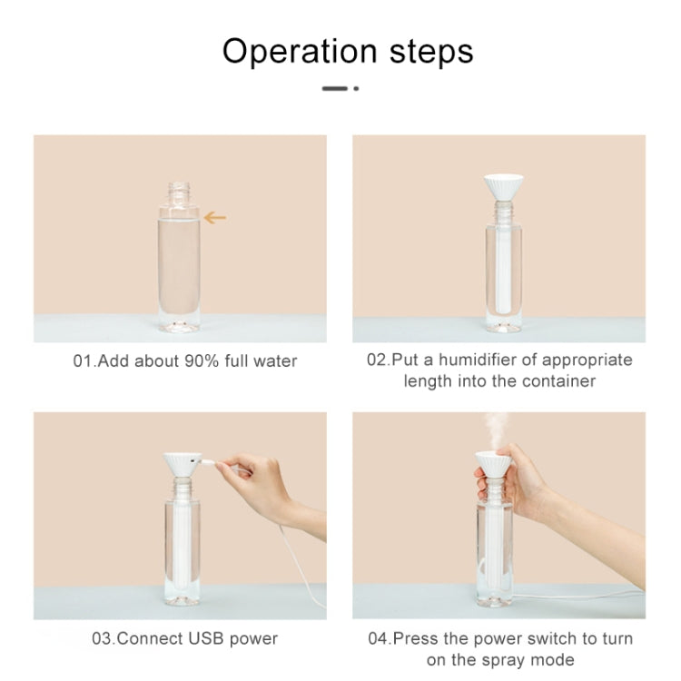 Mini USB Air Humidifier Desktop Mineral Water Bottle Aromatherapy Moisturizing Spray