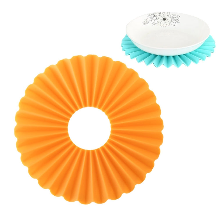 Folding Silicone Placemat High Temperature Resistant Non-slip Dishes Thickening Heat Insulation Pad Coaster
