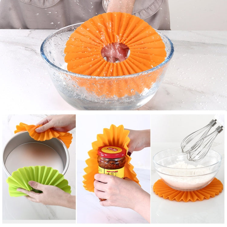 Folding Silicone Placemat High Temperature Resistant Non-slip Dishes Thickening Heat Insulation Pad Coaster