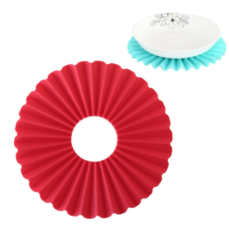 Folding Silicone Placemat High Temperature Resistant Non-slip Dishes Thickening Heat Insulation Pad Coaster