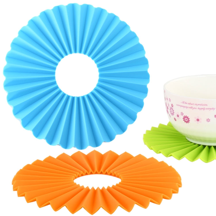 Folding Silicone Placemat High Temperature Resistant Non-slip Dishes Thickening Heat Insulation Pad Coaster
