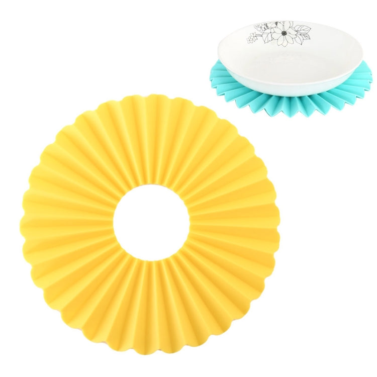 Folding Silicone Placemat High Temperature Resistant Non-slip Dishes Thickening Heat Insulation Pad Coaster