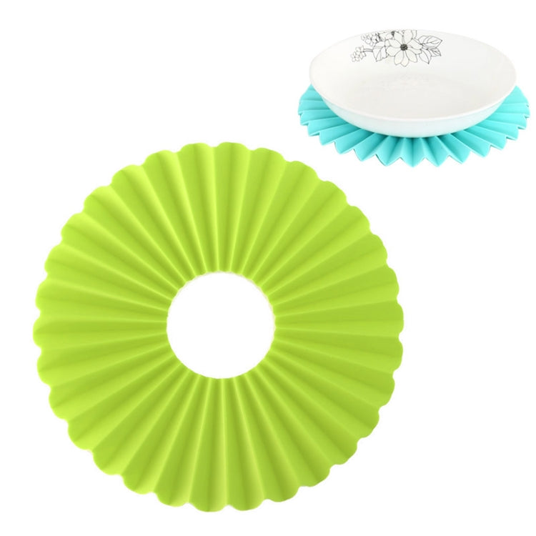 Folding Silicone Placemat High Temperature Resistant Non-slip Dishes Thickening Heat Insulation Pad Coaster