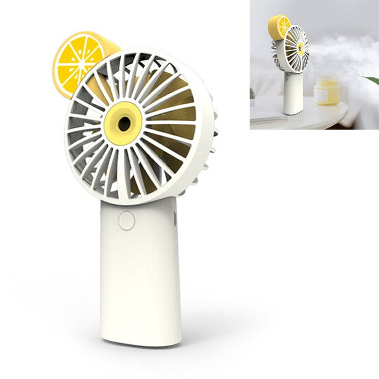 Fruit Charging USB Handheld Spray Humidifying Pocket Fan(White)