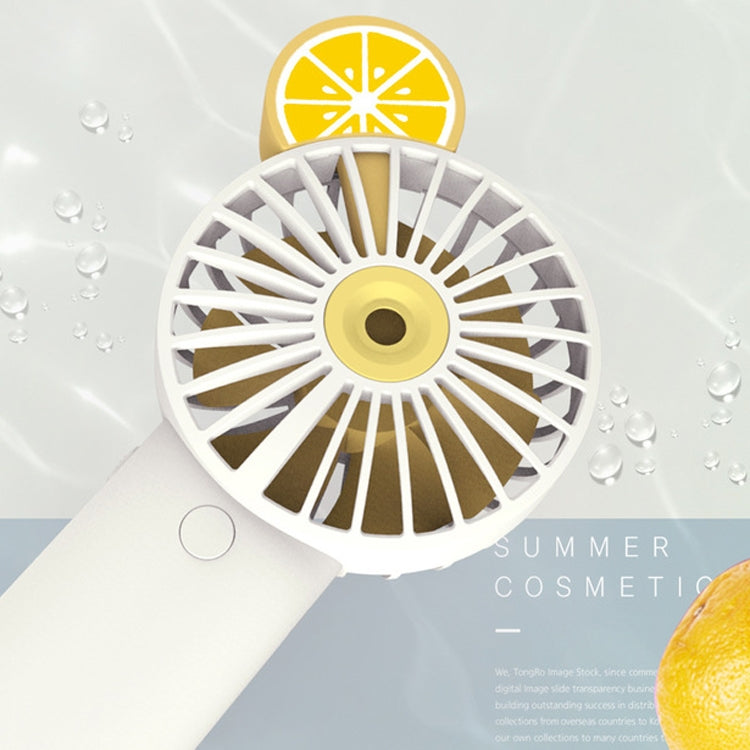 Fruit Charging USB Handheld Spray Humidifying Pocket Fan(White)