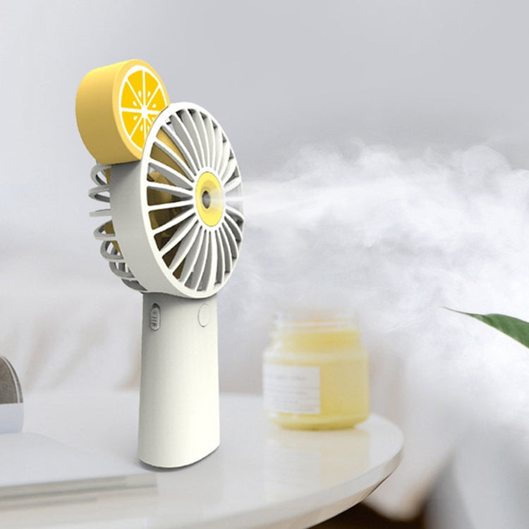 Fruit Charging USB Handheld Spray Humidifying Pocket Fan(White)