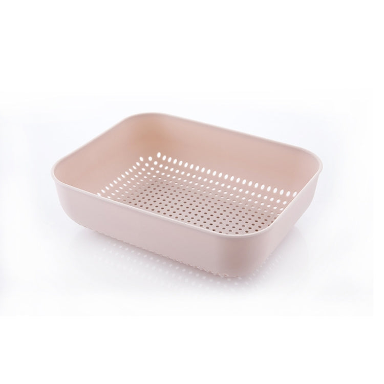 5 PCS Multifunctional Fruit and Vegetable Basket Plastic Square Hollow Drain Basket, Size:L