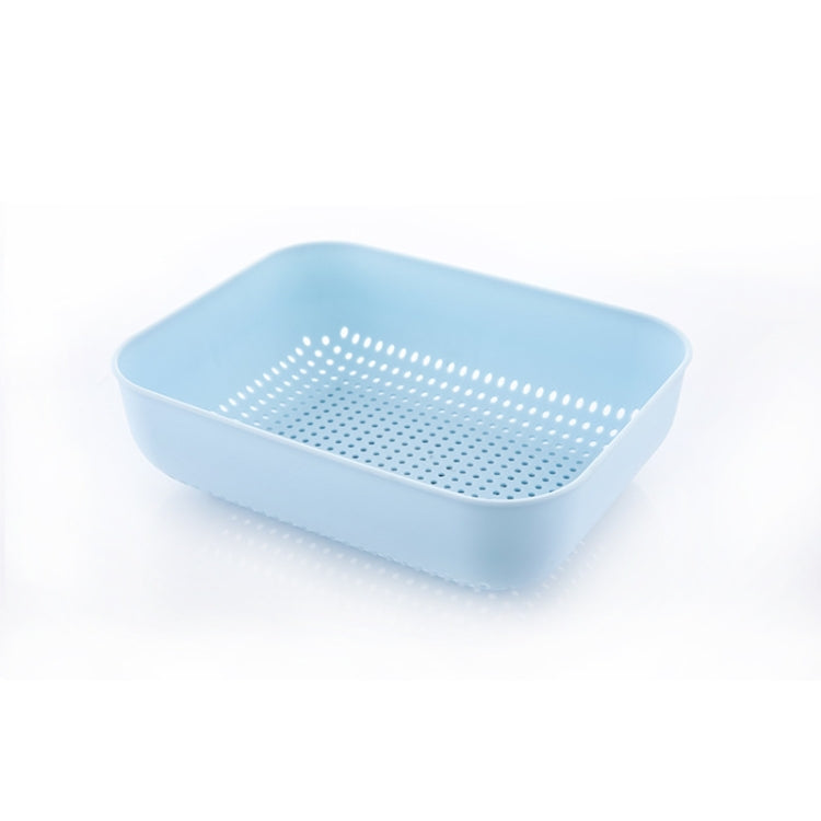 5 PCS Multifunctional Fruit and Vegetable Basket Plastic Square Hollow Drain Basket, Size:L
