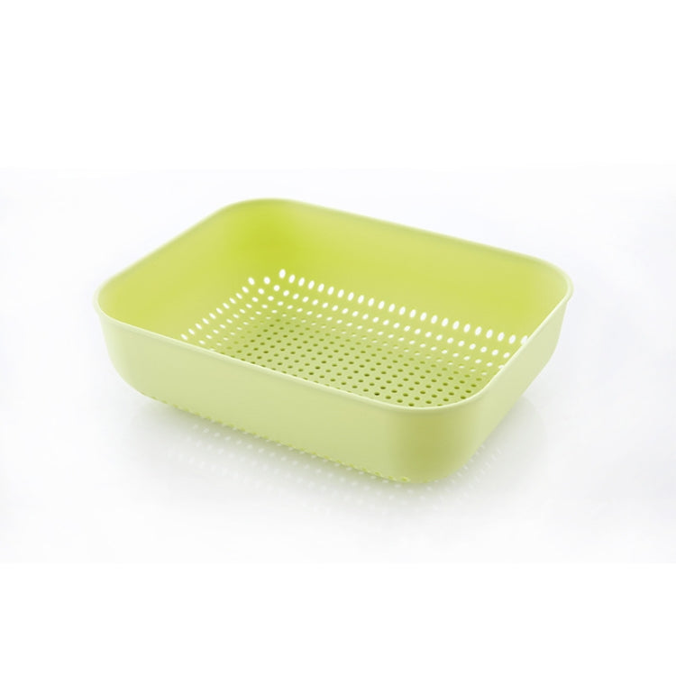 5 PCS Multifunctional Fruit and Vegetable Basket Plastic Square Hollow Drain Basket, Size:L