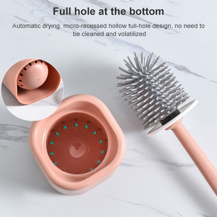 Simple Home Furnishing Without Dead Ends Soft Handle Wall-mounted Toilet Brush