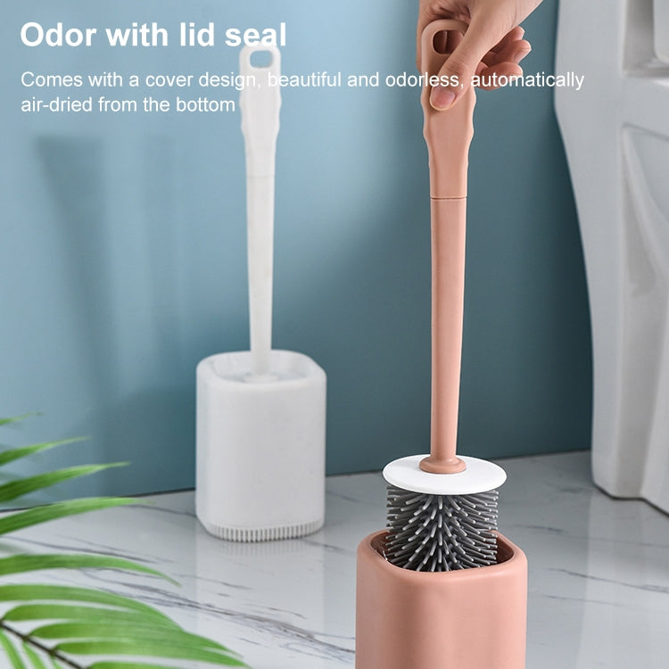 Simple Home Furnishing Without Dead Ends Soft Handle Wall-mounted Toilet Brush
