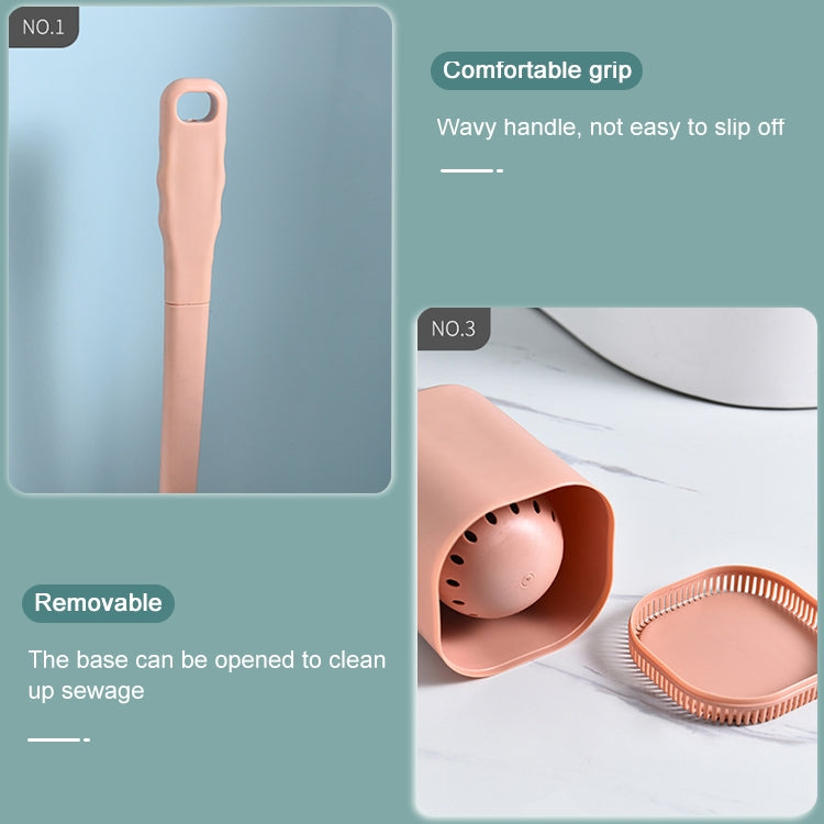 Simple Home Furnishing Without Dead Ends Soft Handle Wall-mounted Toilet Brush