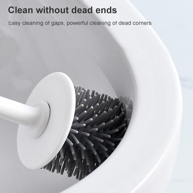 Simple Home Furnishing Without Dead Ends Soft Handle Wall-mounted Toilet Brush