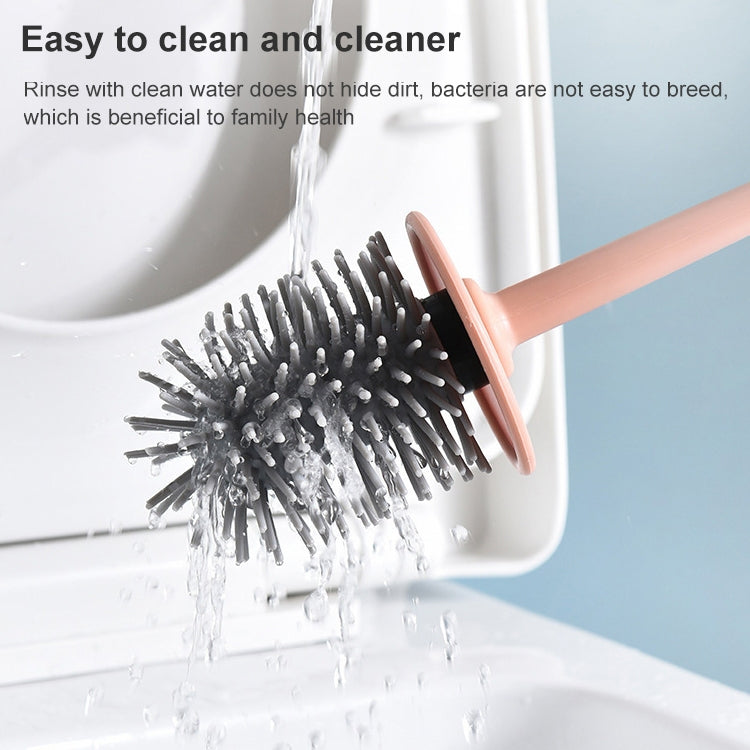 Simple Home Furnishing Without Dead Ends Soft Handle Wall-mounted Toilet Brush