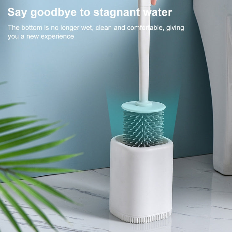 Simple Home Furnishing Without Dead Ends Soft Handle Wall-mounted Toilet Brush
