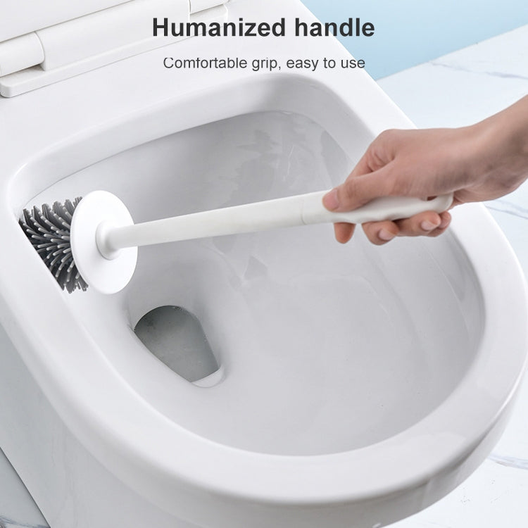 Simple Home Furnishing Without Dead Ends Soft Handle Wall-mounted Toilet Brush