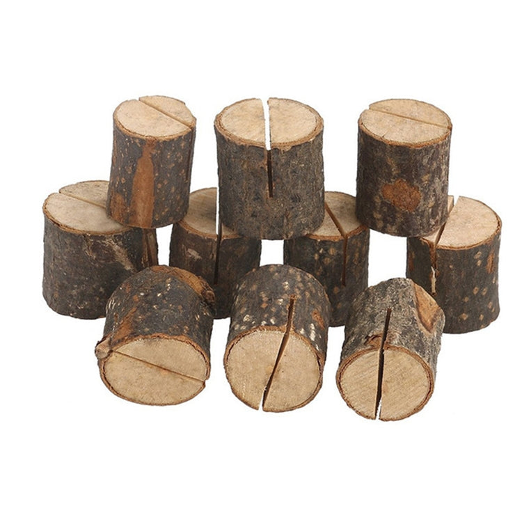 10 PCS Log Stump Note Holder Photo Clip Creative Home DIY Decorative Ornaments Shooting Props