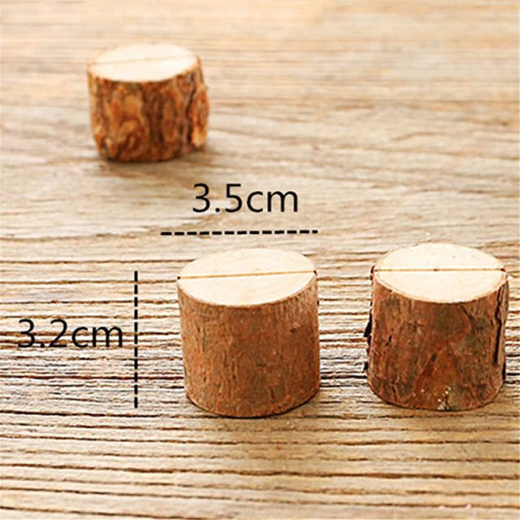 10 PCS Log Stump Note Holder Photo Clip Creative Home DIY Decorative Ornaments Shooting Props