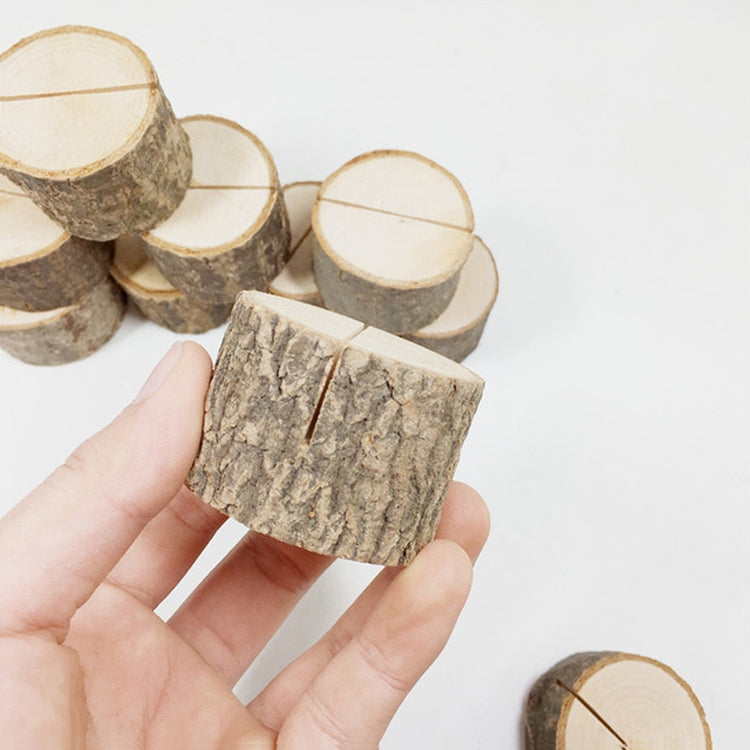 10 PCS Log Stump Note Holder Photo Clip Creative Home DIY Decorative Ornaments Shooting Props