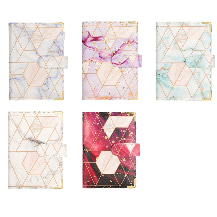 A6 Loose-leaf Notebook Budget Book Marbled Handbook,Style: Basic Model