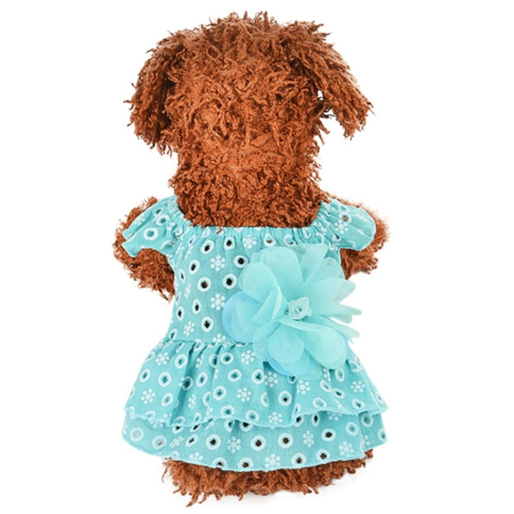 Dog Spring and Summer Thin Lace Princess Dress Small Pet Clothing, Size:L