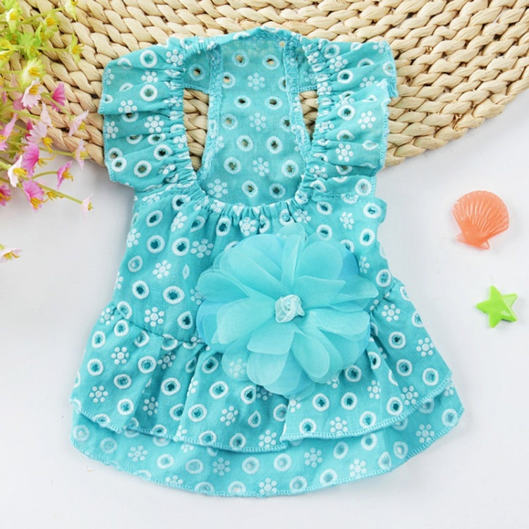 Dog Spring and Summer Thin Lace Princess Dress Small Pet Clothing, Size:L