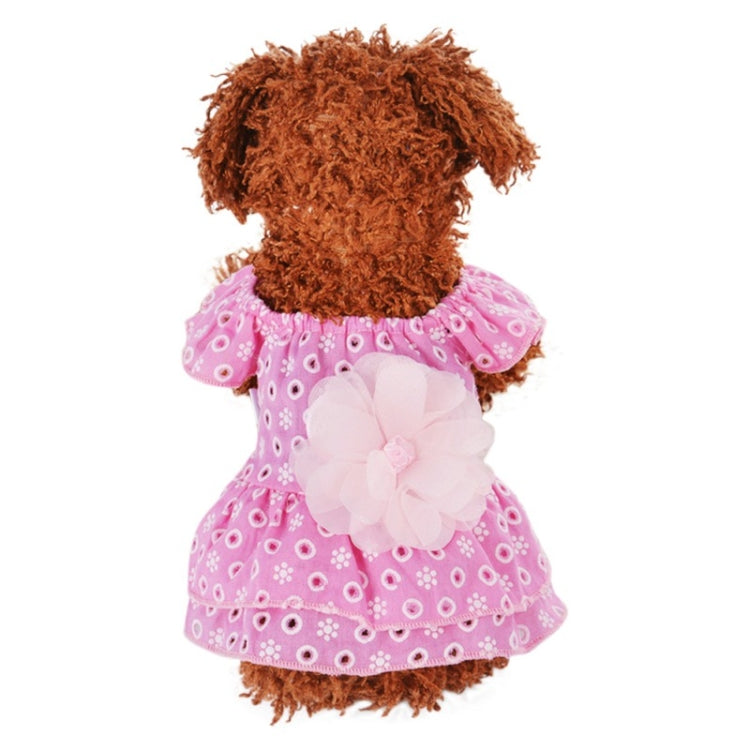 Dog Spring and Summer Thin Lace Princess Dress Small Pet Clothing, Size:L