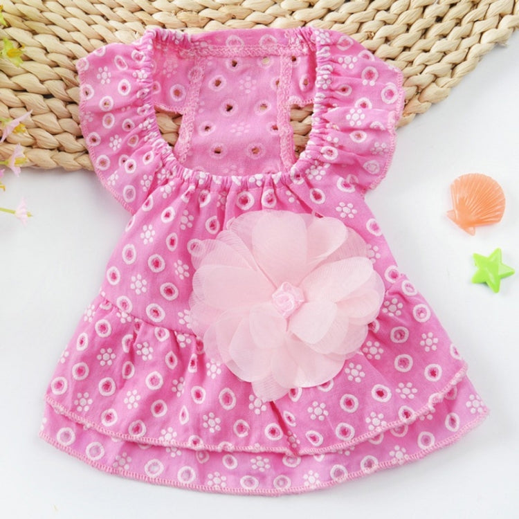 Dog Spring and Summer Thin Lace Princess Dress Small Pet Clothing, Size:L