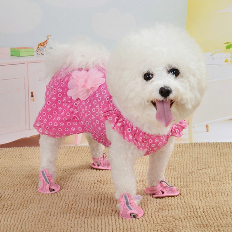 Dog Spring and Summer Thin Lace Princess Dress Small Pet Clothing, Size:L