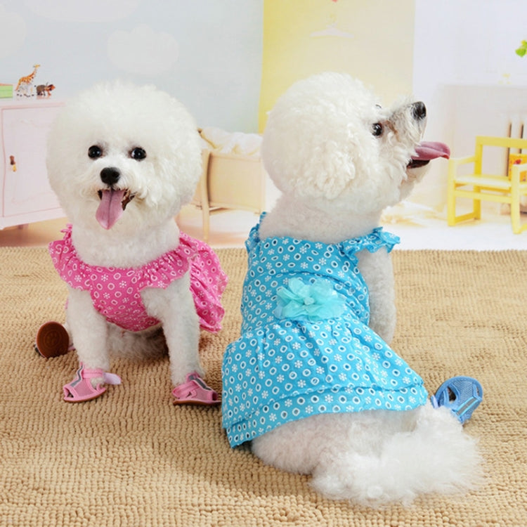 Dog Spring and Summer Thin Lace Princess Dress Small Pet Clothing, Size:L