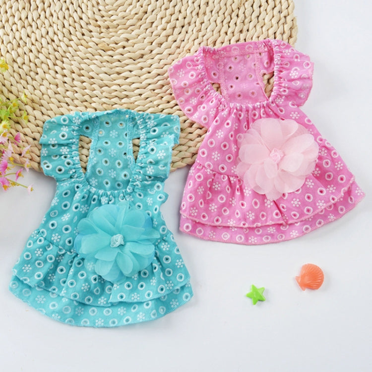 Dog Spring and Summer Thin Lace Princess Dress Small Pet Clothing, Size:L